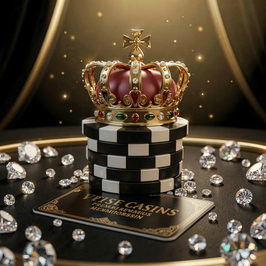 3U3U VIP casino rewards concept featuring an elegant golden crown on top of poker chips with sparkling diamonds and a premium membership card against a luxury black and gold background, creating an exclusive high-end casino atmosphere 3U3U VIP casino rewards concept featuring an elegant golden crown on top of poker chips with sparkling diamonds and a premium membership card against a luxury black and gold background, creating an exclusive high-end casino atmosphere